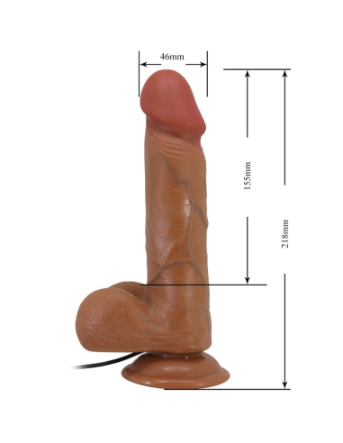 BAILE - BAHAMUT VIBRADOR REALÍSTICO 21.8 CM NATURAL CONTROL REMOTO