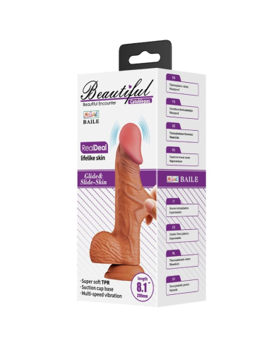 BAILE - CATOBLEPAS VIBRADOR REALÍSTICO 20.6 CM NATURAL CONTROL REMOTO