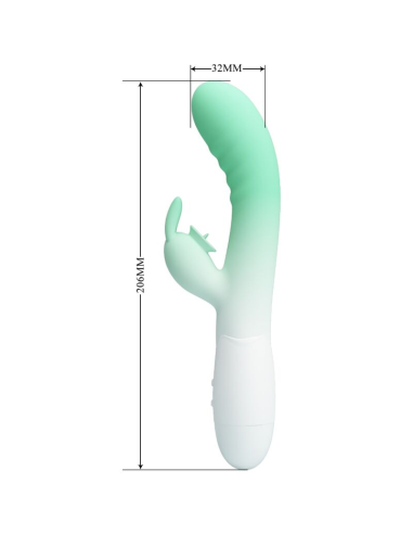 PRETTY LOVE - CERBERUS VIBRADOR RABBIT 3O VIBRACIONES VERDE