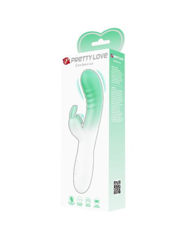 PRETTY LOVE - CERBERUS VIBRADOR RABBIT 3O VIBRACIONES VERDE
