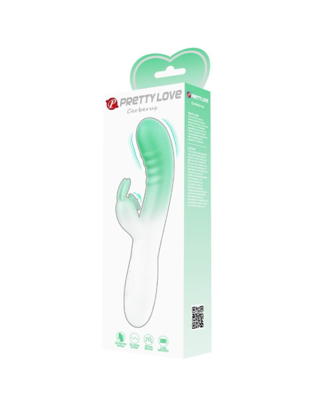 PRETTY LOVE - CERBERUS VIBRADOR RABBIT 3O VIBRACIONES VERDE