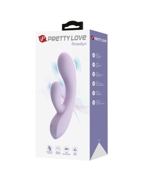 PRETTY LOVE - ROSOLYN VIBRADOR RABBIT 10 VIBRACIONES MORADO