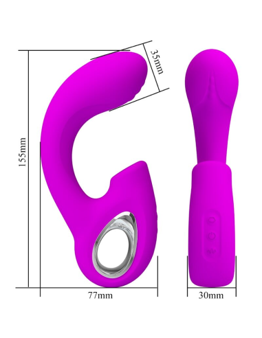 PRETTY LOVE - SIBEL VIBRADOR PUNTO G ESTIMULADOR CLÍTORIS 10 VIBRACIONES MORADO