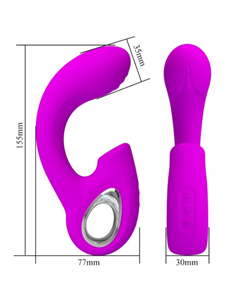 PRETTY LOVE - SIBEL VIBRADOR PUNTO G ESTIMULADOR CLÍTORIS 10 VIBRACIONES MORADO