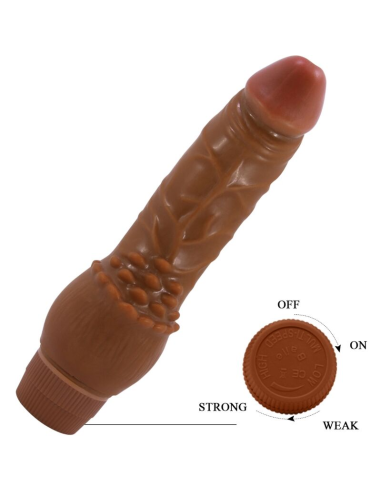BAILE - BARBARA VIBRADOR REALÍSTICO 19.5 CM MULATO