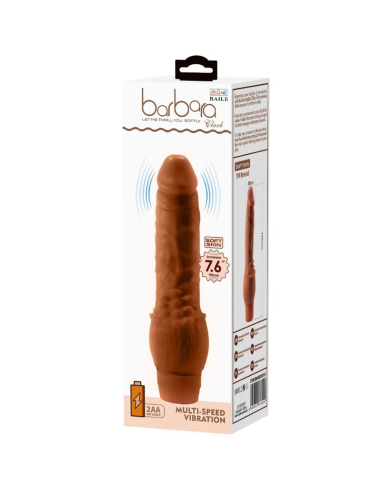 BAILE - BARBARA VIBRADOR REALÍSTICO 19.5 CM MULATO