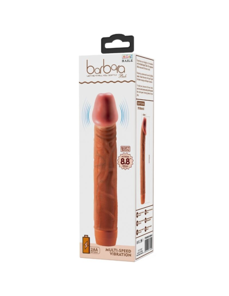 BAILE - BOB VIBRADOR REALÍSTICO 22.5 CM MULATO