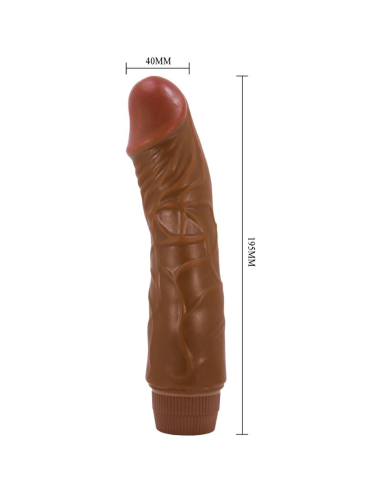 BAILE - JEFF VIBRADOR REALÍSTICO 19.5 CM MULATO