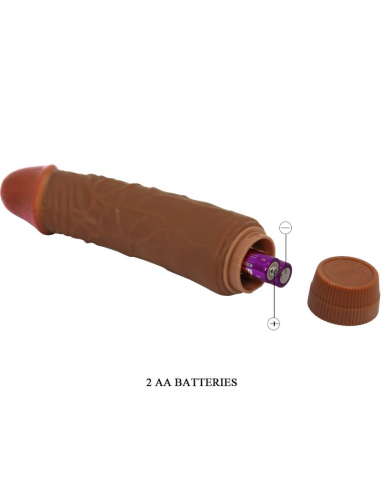 BAILE - JEFF VIBRADOR REALÍSTICO 19.5 CM MULATO