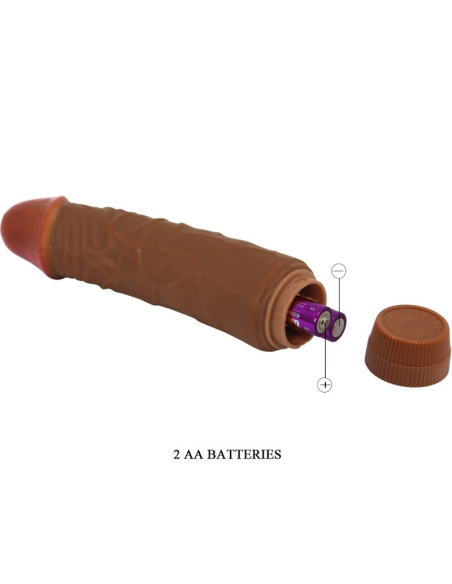 BAILE - JEFF VIBRADOR REALÍSTICO 19.5 CM MULATO