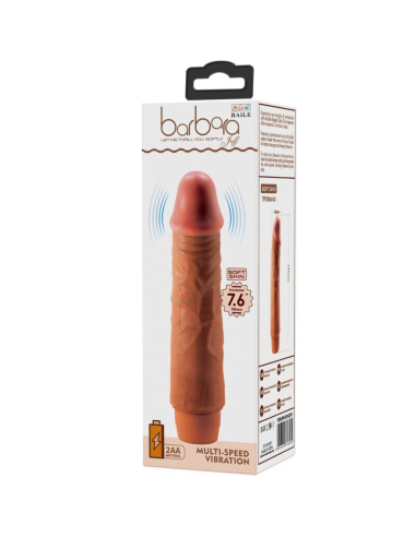 BAILE - JEFF VIBRADOR REALÍSTICO 19.5 CM MULATO