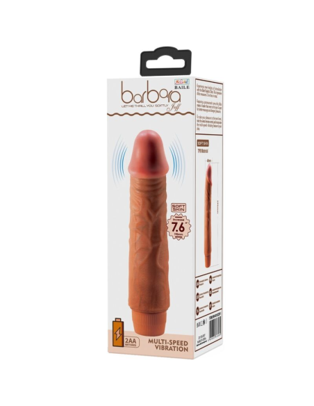 BAILE - JEFF VIBRADOR REALÍSTICO 19.5 CM MULATO