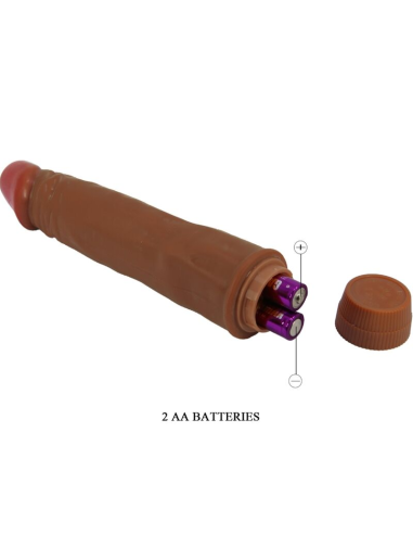 BAILE - DWARF VIBRADOR REALÍSTICO 21 CM MULATO
