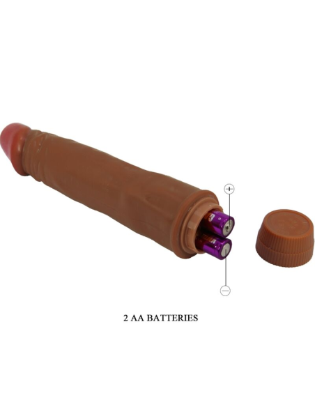 BAILE - DWARF VIBRADOR REALÍSTICO 21 CM MULATO