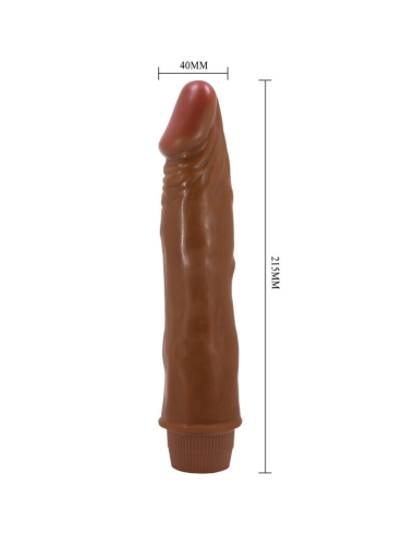 BAILE - DWARF VIBRADOR REALÍSTICO 21 CM MULATO