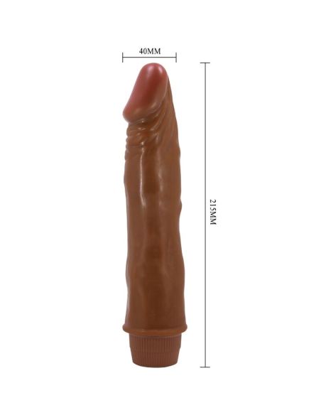 BAILE - DWARF VIBRADOR REALÍSTICO 21 CM MULATO