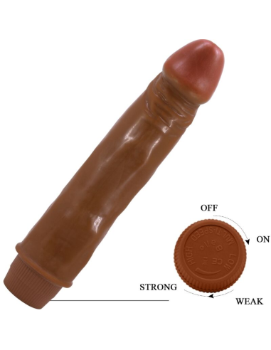 BAILE - DWARF VIBRADOR REALÍSTICO 21 CM MULATO