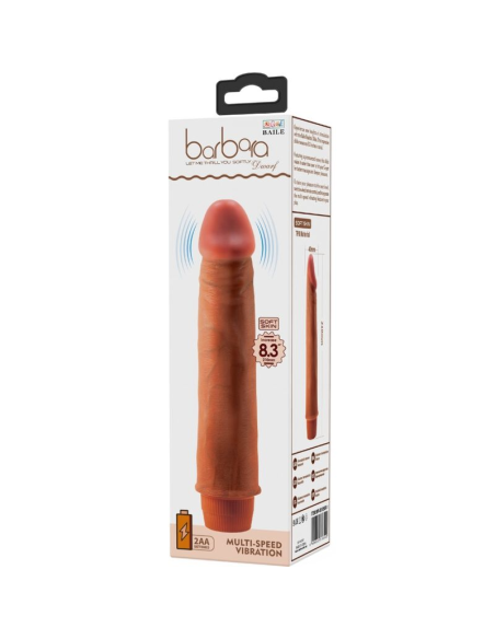 BAILE - DWARF VIBRADOR REALÍSTICO 21 CM MULATO
