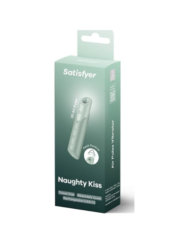 SATISFYER - NAUGHTY KISS ESTIMULADOR CLÍTORIS POR ONDAS VERDE AGUA