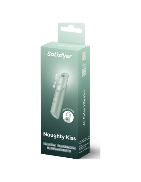 SATISFYER - NAUGHTY KISS ESTIMULADOR CLÍTORIS POR ONDAS VERDE AGUA
