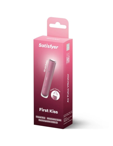 SATISFYER - FIRST KISS ESTIMULADOR CLÍTORIS POR ONDAS GRANATE