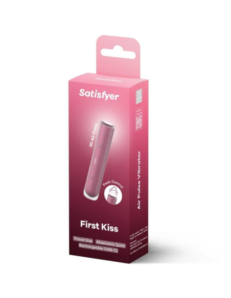 SATISFYER - FIRST KISS ESTIMULADOR CLÍTORIS POR ONDAS GRANATE