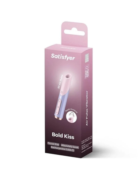 SATISFYER - BOLD KISS ESTIMULADOR CLÍTORIS POR ONDAS ROSA - VIOLETA