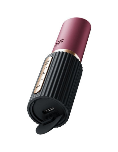 SATISFYER - PRO 2 KISS ESTIMULADOR CLÍTORIS POR ONDAS GRANATE - NEGRO