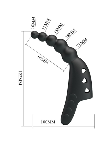 PRETTY LOVE - JORDIN VIBRADOR DE DEDO 10 VIBRACIONES NEGRO