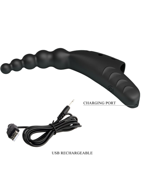 PRETTY LOVE - JORDIN VIBRADOR DE DEDO 10 VIBRACIONES NEGRO