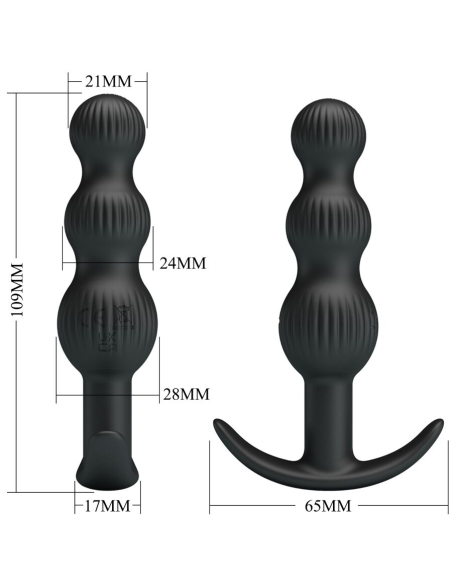 PRETTY LOVE - SIDNEY VIBRADOR ANAL 10 VIBRACIONES NEGRO