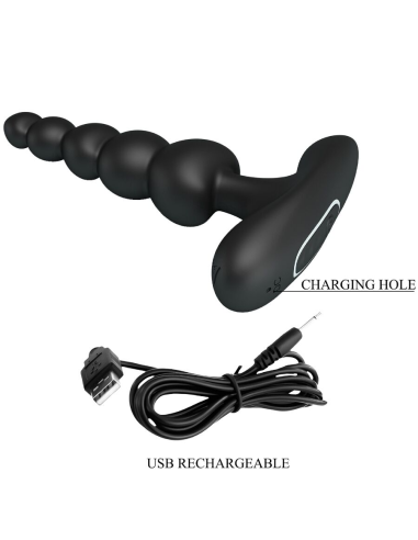 PRETTY LOVE - CORBAN VIBRADOR ANAL 10 VIBRACIONES NEGRO