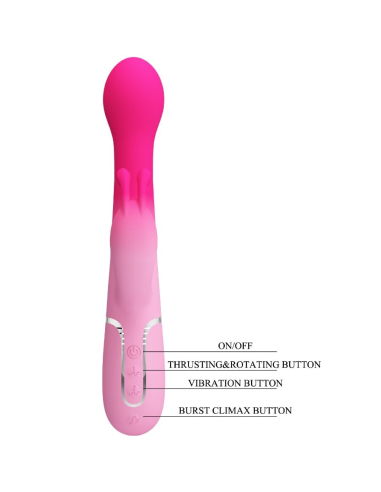 PRETTY LOVE - DEJON VIBRADOR RABBIT 3 EN 1 MULTIFUNCIÓN ROSA