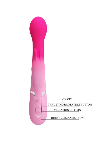 PRETTY LOVE - DEJON VIBRADOR RABBIT 3 EN 1 MULTIFUNCIÓN ROSA