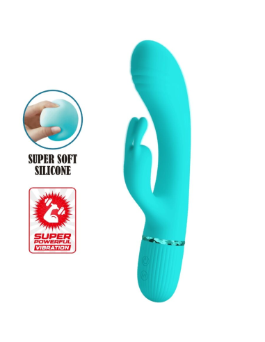 PRETTY LOVE - SCOCCO VIBRADOR RABBIT TURQUESA