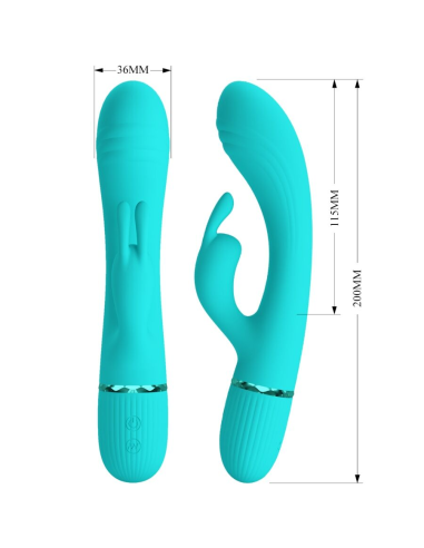 PRETTY LOVE - SCOCCO VIBRADOR RABBIT TURQUESA