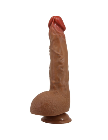 BAILE - BEAUTIFUL WILKS VIBRADOR REALÍSTICO DE 5 CONFIGURACIONES 25 CM MULATO