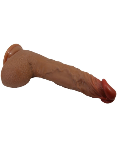 BAILE - BEAUTIFUL WILKS VIBRADOR REALÍSTICO DE 5 CONFIGURACIONES 25 CM MULATO