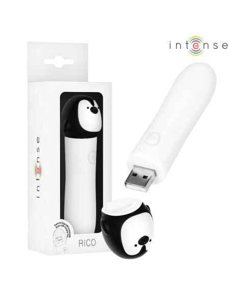 INTENSE - RICO BALA VIBRADORA PINGÜINO RECARGABLE USB 10 X 2.2 CM