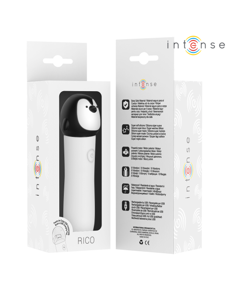 INTENSE - RICO BALA VIBRADORA PINGÜINO RECARGABLE USB 10 X 2.2 CM