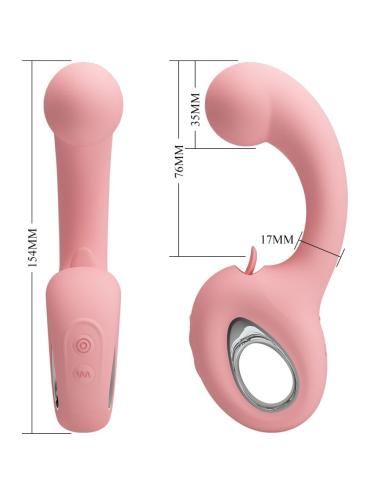 PRETTY LOVE - ERYNNYES VIBRADOR PUNTO G ESTIMULADOR CLÍTORIS 10 VIBRACIONES ROSA