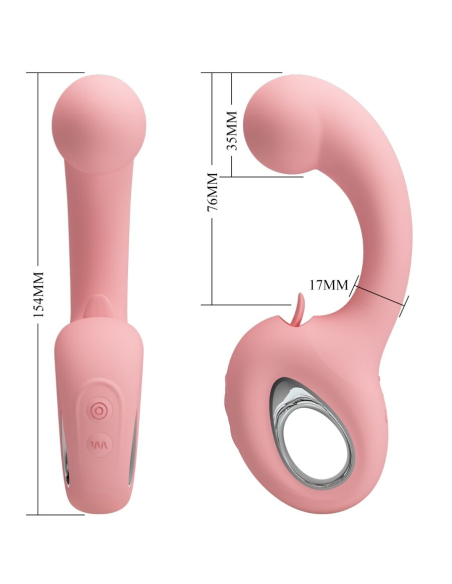 PRETTY LOVE - ERYNNYES VIBRADOR PUNTO G ESTIMULADOR CLÍTORIS 10 VIBRACIONES ROSA