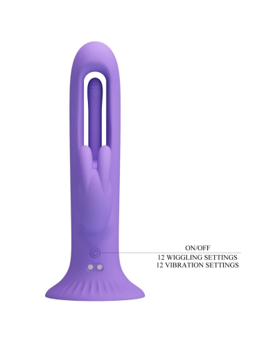 PRETTY LOVE - KILLMOULIS VIBRADOR RABBIT 12 MODOS DE VIBRACIÓN MORADO
