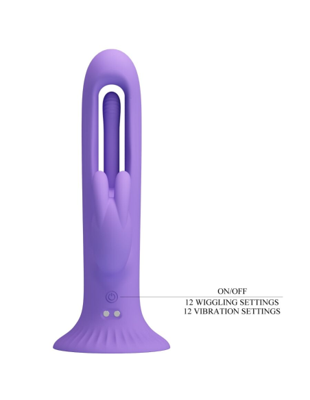 PRETTY LOVE - KILLMOULIS VIBRADOR RABBIT 12 MODOS DE VIBRACIÓN MORADO
