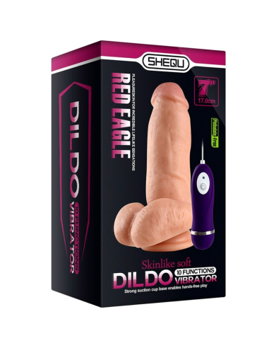 SHEQU - RED EAGLE DILDO VIBRADOR CON CONTROL REMOTO 17 CM
