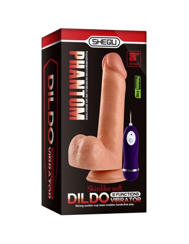 SHEQU - PHANTOM DILDO VIBRADOR CON CONTROL REMOTO 20 CM