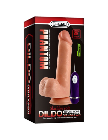 SHEQU - PHANTOM DILDO VIBRADOR CON CONTROL REMOTO 20 CM
