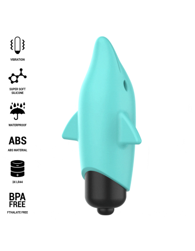 INTENSE - ECHO BALA VIBRADORA DELFÍN AZUL 8 X 4.7 CM