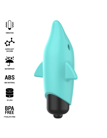 INTENSE - ECHO BALA VIBRADORA DELFÍN AZUL 8 X 4.7 CM