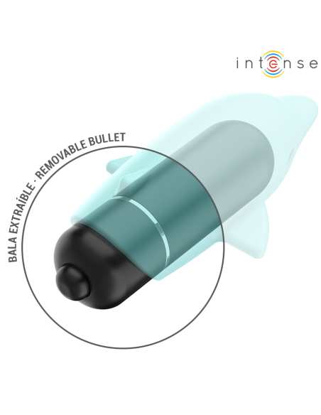 INTENSE - ECHO BALA VIBRADORA DELFÍN AZUL 8 X 4.7 CM